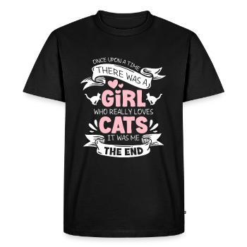 Maître Tigre Chat - T-shirt Premium bio Homme - noir - Devant - Nico (187cm)
