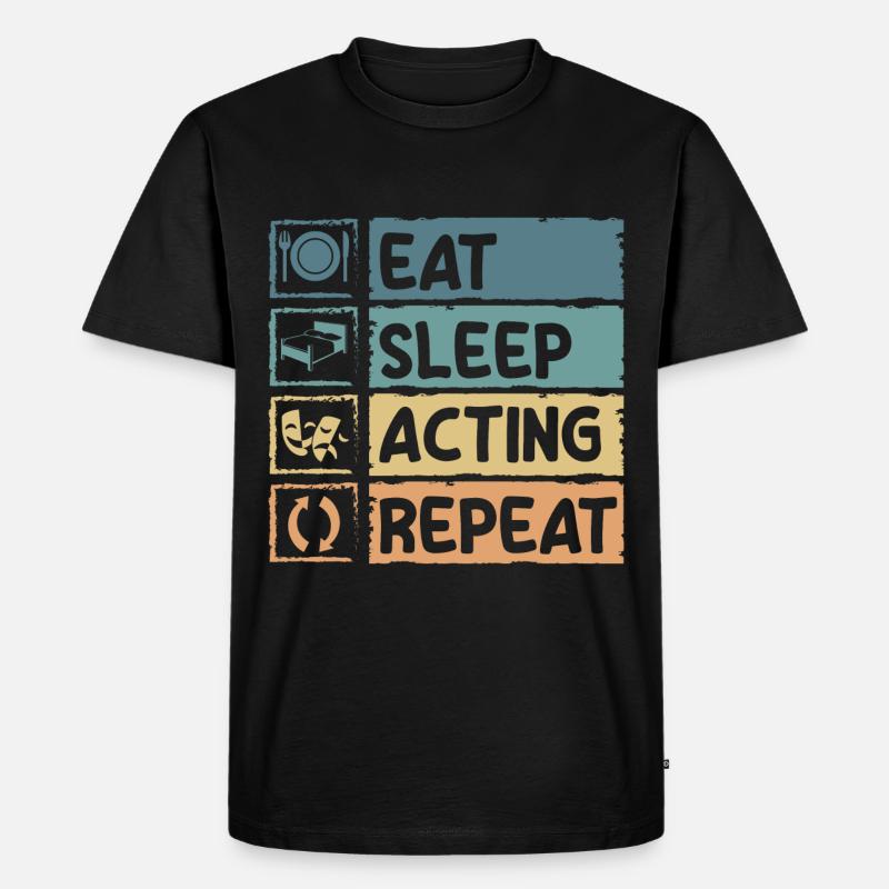 Schauspieler Probe Komödie Oper - Männer Premium Bio T-Shirt - Schwarz