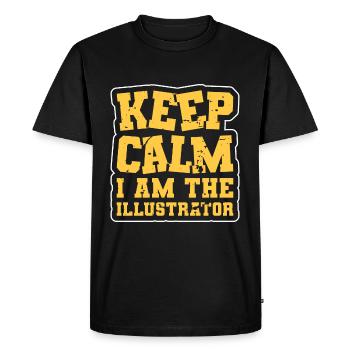 Designer Designer Dessin - T-shirt Premium bio Homme - noir - Devant - Nico (187cm)
