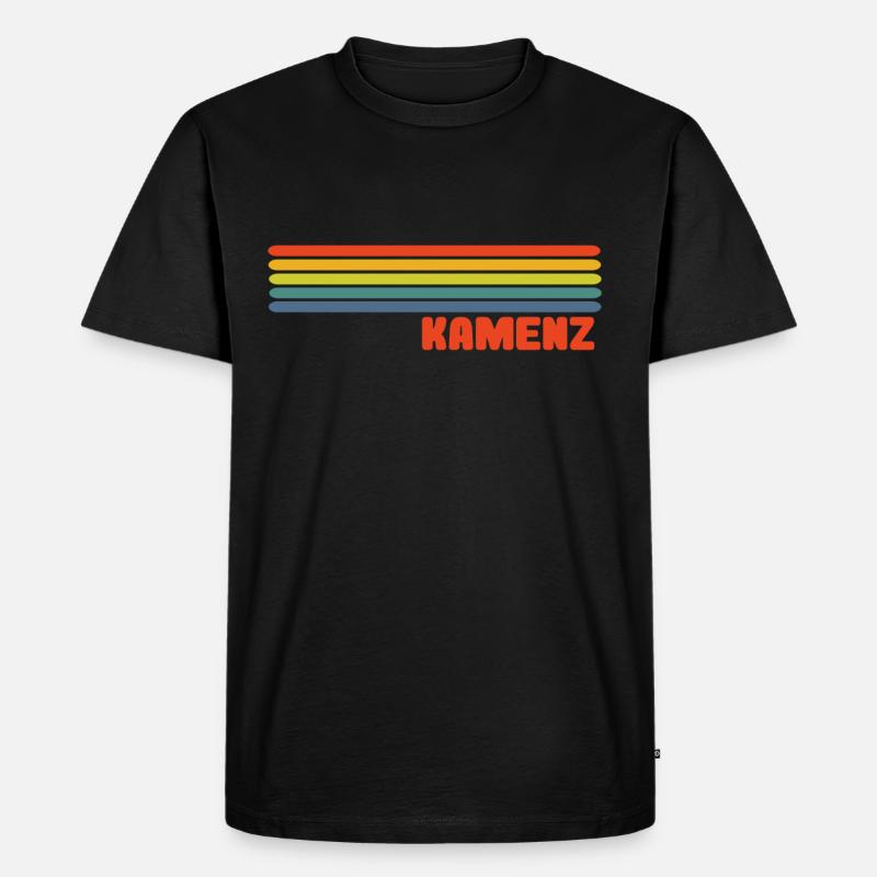 Kamenz bunter Regenbogen - Männer Premium Bio T-Shirt - Schwarz