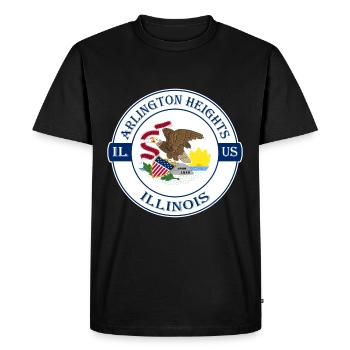 Arlington Heights Illinois Flag USA Souvenir - T-shirt Premium bio Homme - noir - Devant - Nico (187cm)
