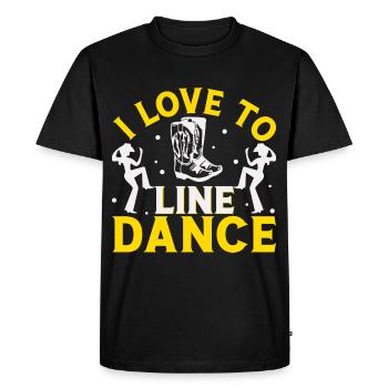 Danse en ligne Western Danseurs Danse en ligne Western - T-shirt Premium bio Homme - noir - Devant - Nico (187cm)