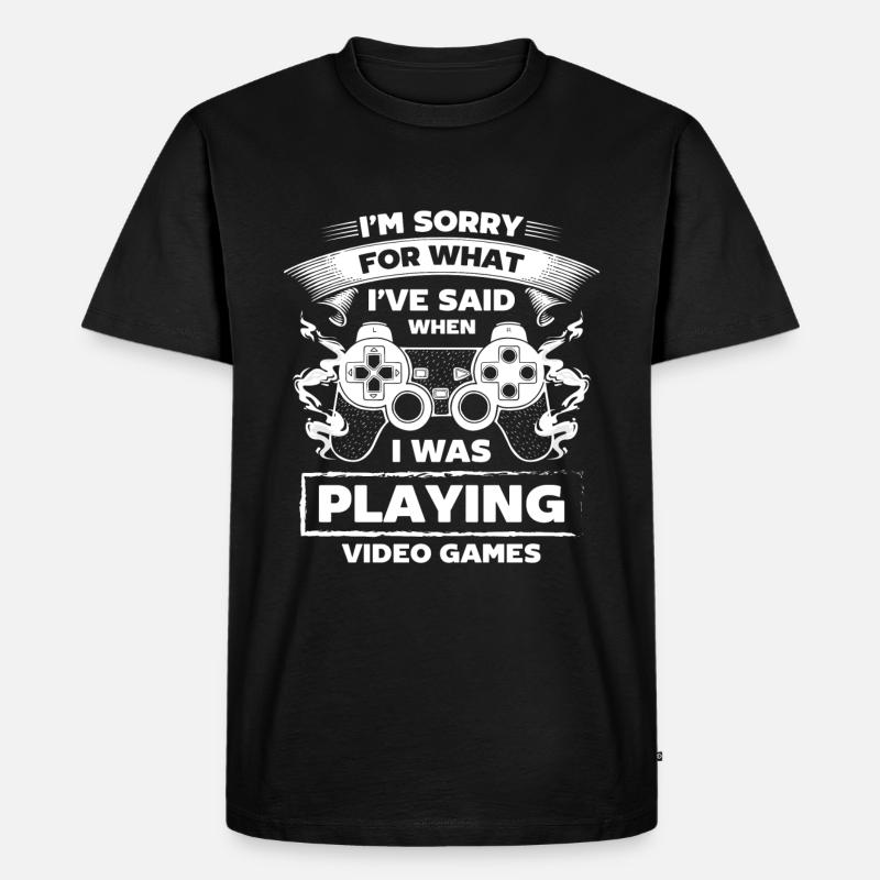 Nerd Online-Game Controller - Männer Premium Bio T-Shirt - Schwarz