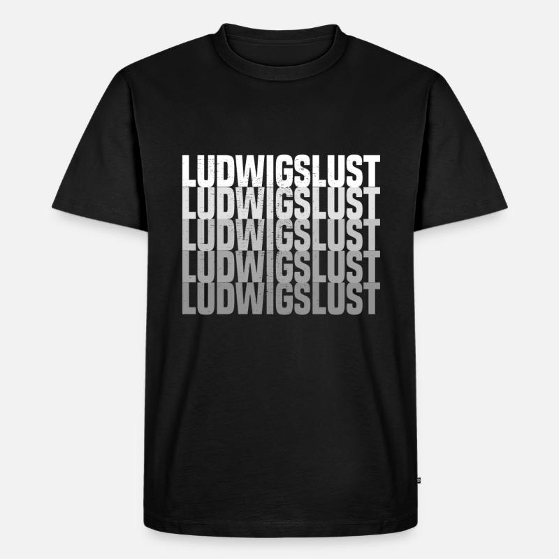 Ludwigslust - Männer Premium Bio T-Shirt - Schwarz
