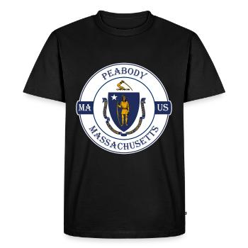 National City California Flag USA Souvenir Logo - Men's Premium Organic T-Shirt - black - Front - Nico (187cm)