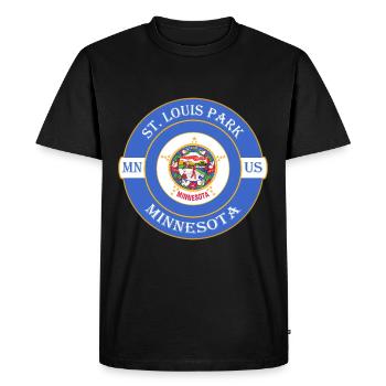 St. Louis Park Minnesota Flag USA Souvenir Logo - T-shirt Premium bio Homme - noir - Devant - Nico (187cm)