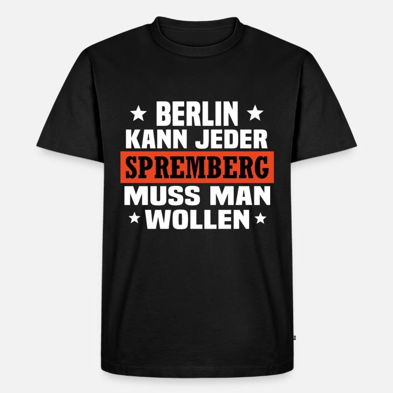 Spremberg - Männer Premium Bio T-Shirt - Schwarz
