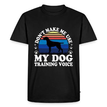 Cesky Fousek Dog Lover Silhouette Vintage Sunset - T-shirt Premium bio Homme - noir - Devant - Nico (187cm)