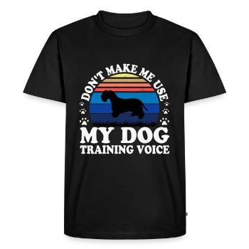 Cesky Terrier Dog Lover Silhouette Vintage Sunset - T-shirt Premium bio Homme - noir - Devant - Nico (187cm)