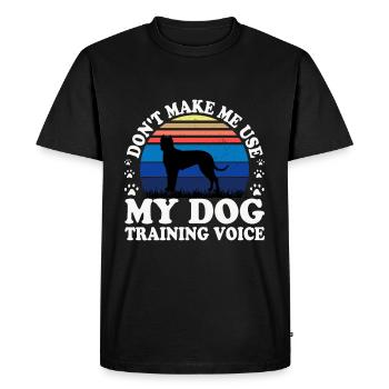 Cordoba Fighting Dog Lover Silhouette Retro Sunset - T-shirt Premium bio Homme - noir - Devant - Nico (187cm)