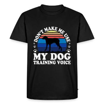Chien Français Blanc et Orange Dog Silhouette - T-shirt Premium bio Homme - noir - Devant - Nico (187cm)