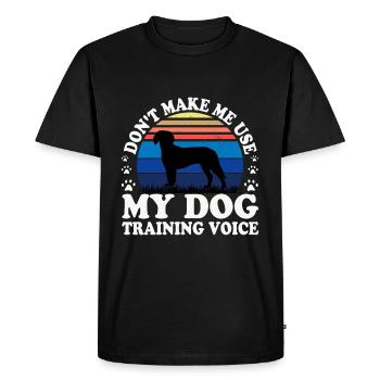 Deutsche Bracke Dog Love Silhouette Vintage Sunset - T-shirt Premium bio Homme - noir - Devant - Nico (187cm)