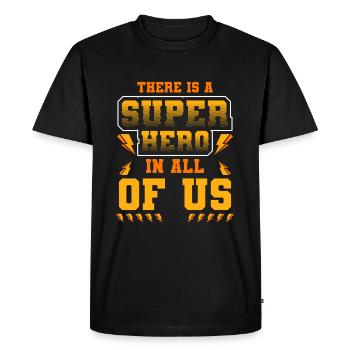 Everyday life rescuers help comics - Men's Premium Organic T-Shirt - black - Front - Nico (187cm)