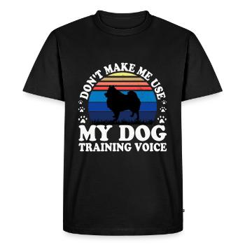 German Spitz Dog Lover Silhouette Vintage Sunset - T-shirt Premium bio Homme - noir - Devant - Nico (187cm)