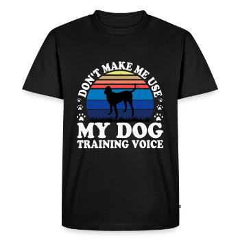 Gascon Saintongeois Dog Silhouette Retro Sunset - T-shirt Premium bio Homme - noir - Devant - Nico (187cm)