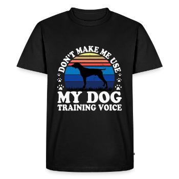 Allemand Pointer Chien Silhouette Rétro - T-shirt Premium bio Homme - noir - Devant - Nico (187cm)