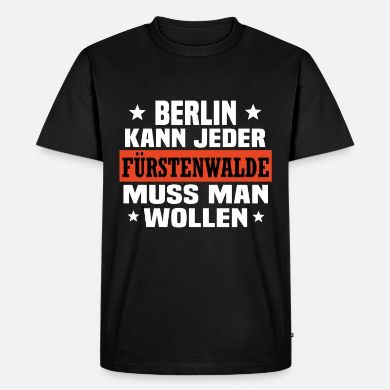 Fürstenwalde Spree - Männer Premium Bio T-Shirt - Schwarz
