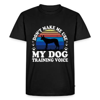 Tamaskan Dog Lover Silhouette Vintage Sunset - Men's Premium Organic T-Shirt - black - Front - Nico (187cm)