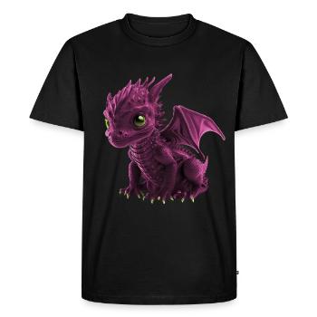 Bébé Dragon Rose - T-shirt Premium bio Homme - noir - Devant - Nico (187cm)