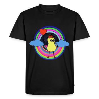 Peanut Dream Nut Kids Good Night Rainbow - T-shirt Premium bio Homme - noir - Devant - Nico (187cm)