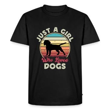 Beagle Dog Lover Silhouette Vintage Sunset - T-shirt Premium bio Homme - noir - Devant - Nico (187cm)