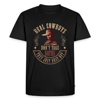 Western Rodeo Revolver America - Men's Premium Organic T-Shirt - black - Front - Nico (187cm)