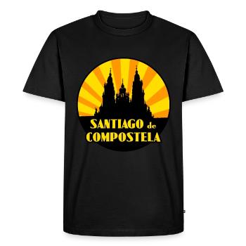 Saint-Jacques-de-Compostelle - T-shirt Premium bio Homme - noir - Devant - Nico (187cm)