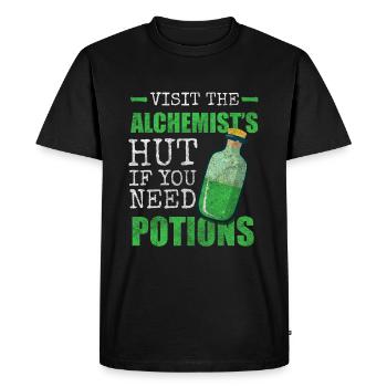 Chemistry Laboratory Magic Potion - Men's Premium Organic T-Shirt - black - Front - Nico (187cm)
