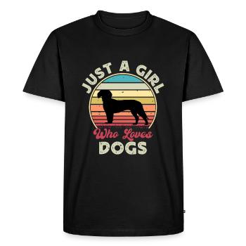Deutsche Bracke Dog Love Silhouette Vintage Sunset - T-shirt Premium bio Homme - noir - Devant - Nico (187cm)