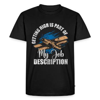 Airplane Model Building Glider - Men's Premium Organic T-Shirt - black - Front - Nico (187cm)