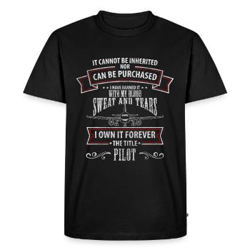 Flying Heartbeat Model Aircraft - Men's Premium Organic T-Shirt - black - Front - Nico (187cm)