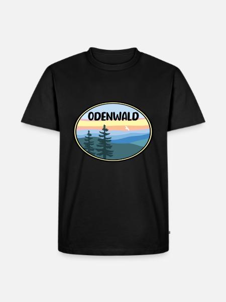 Odenwald - Männer Premium Bio T-Shirt - Schwarz