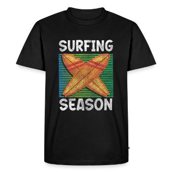 Surf Surfergirl Windsurfer Beach - T-shirt Premium bio Homme - noir - Devant - Nico (187cm)