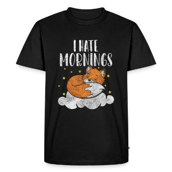Fox Wisdom Hunter - Men's Premium Organic T-Shirt - black - Front - Nico (187cm)