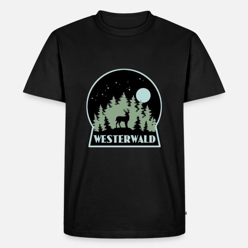 Westerwald - Männer Premium Bio T-Shirt - Schwarz