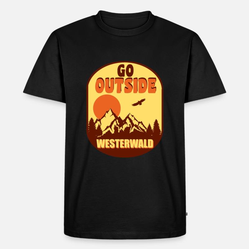 Westerwald - Männer Premium Bio T-Shirt - Schwarz