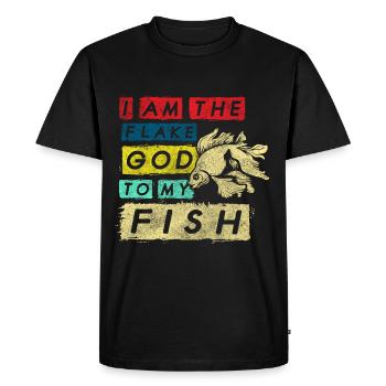 Aquariophile aquariophile algues poissons rouges - T-shirt Premium bio Homme - noir - Devant - Nico (187cm)