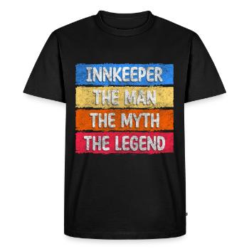 Wirt Bier Bar Tabak - T-shirt Premium bio Homme - noir - Devant - Nico (187cm)