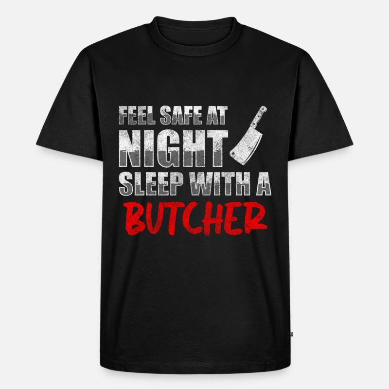 Metzger Fleischerei Beruf - Männer Premium Bio T-Shirt - Schwarz