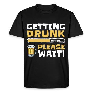 Buveurs de bière Ivrognes Humour Plaisir de boire - T-shirt Premium bio Homme - noir - Devant - Nico (187cm)