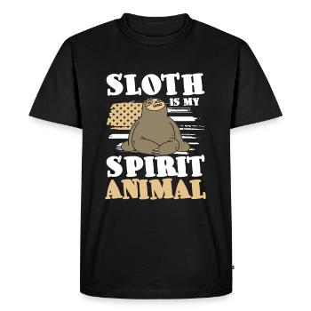 Paresseux traînant des paresseux mignons - T-shirt Premium bio Homme - noir - Devant - Nico (187cm)