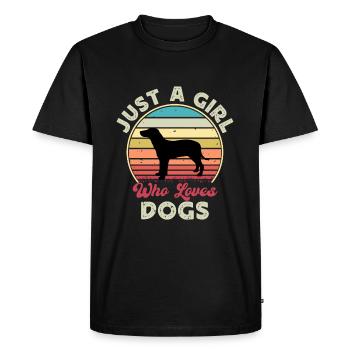 Grand Anglo Francais Blanc Et Noir Dog Lover - T-shirt Premium bio Homme - noir - Devant - Nico (187cm)