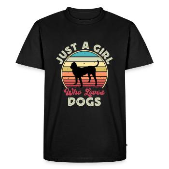 Gascon Saintongeois Dog Silhouette Retro Sunset - T-shirt Premium bio Homme - noir - Devant - Nico (187cm)