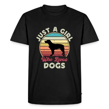 Épagneul Français Dog Lover Silhouette Vintage Sunset - T-shirt Premium bio Homme - noir - Devant - Nico (187cm)