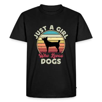 Lièvre Indian Dog Lover Silhouette Vintage Sunset - T-shirt Premium bio Homme - noir - Devant - Nico (187cm)