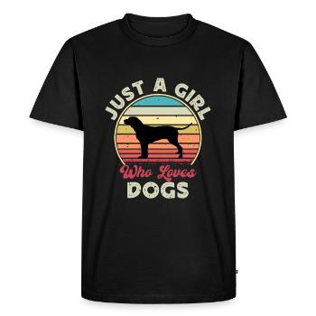 Grand Anglo Français Tricolore Dog Silhouette - T-shirt Premium bio Homme - noir - Devant - Nico (187cm)