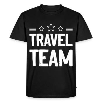 Équipe de voyage Vacances de voyage - T-shirt Premium bio Homme - noir - Devant - Nico (187cm)
