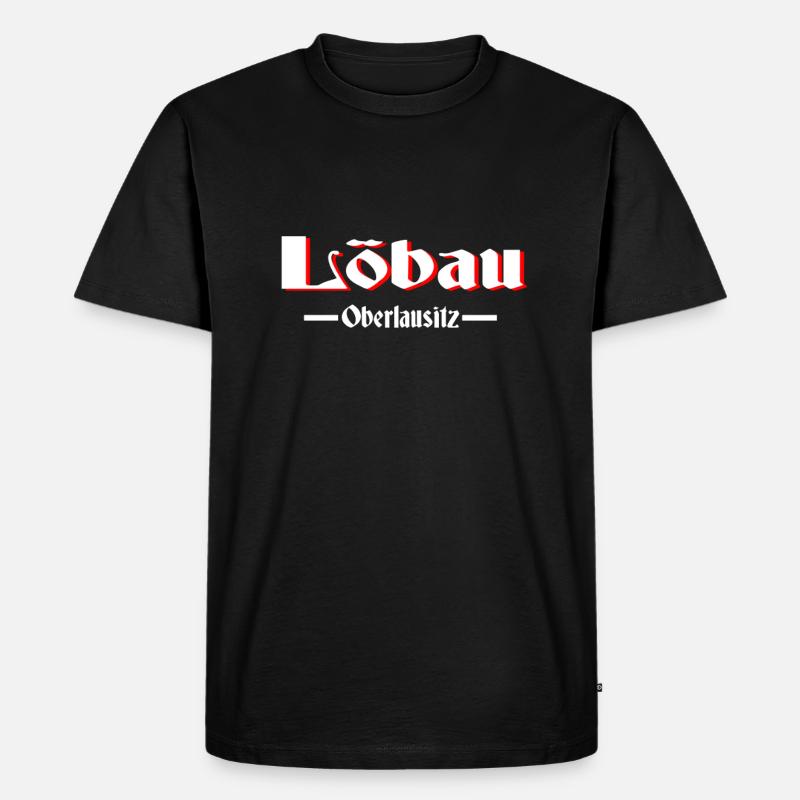 Löbau - Männer Premium Bio T-Shirt - Schwarz