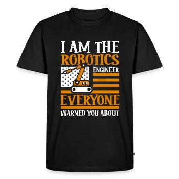 Technicien d’ingénierie d’engrenages de machines - T-shirt Premium bio Homme - noir - Devant - Nico (187cm)