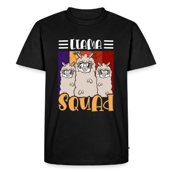 Lama Animal Doux - T-shirt Premium bio Homme - noir - Devant - Nico (187cm)
